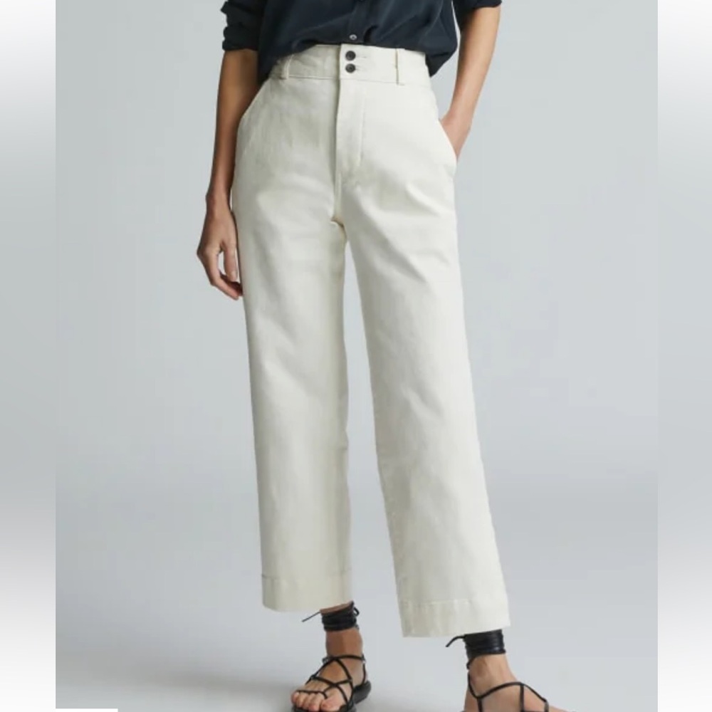 Everlane Black Canvas Straight Leg Pants